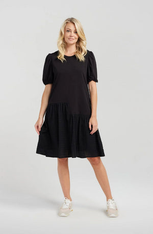 ZAFINA EVELYN DRESS - BLACK - Z1050A