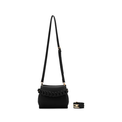 BLACK CAVIAR LUA PLAIT HANDBAG - BLACK