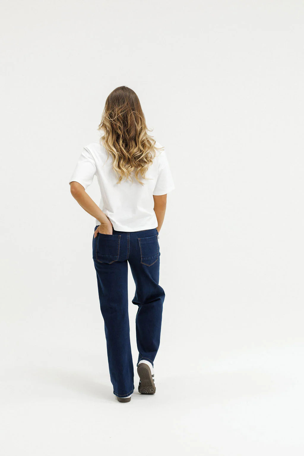 HOME-LEE PALAZZO JEANS - INDIGO WASH