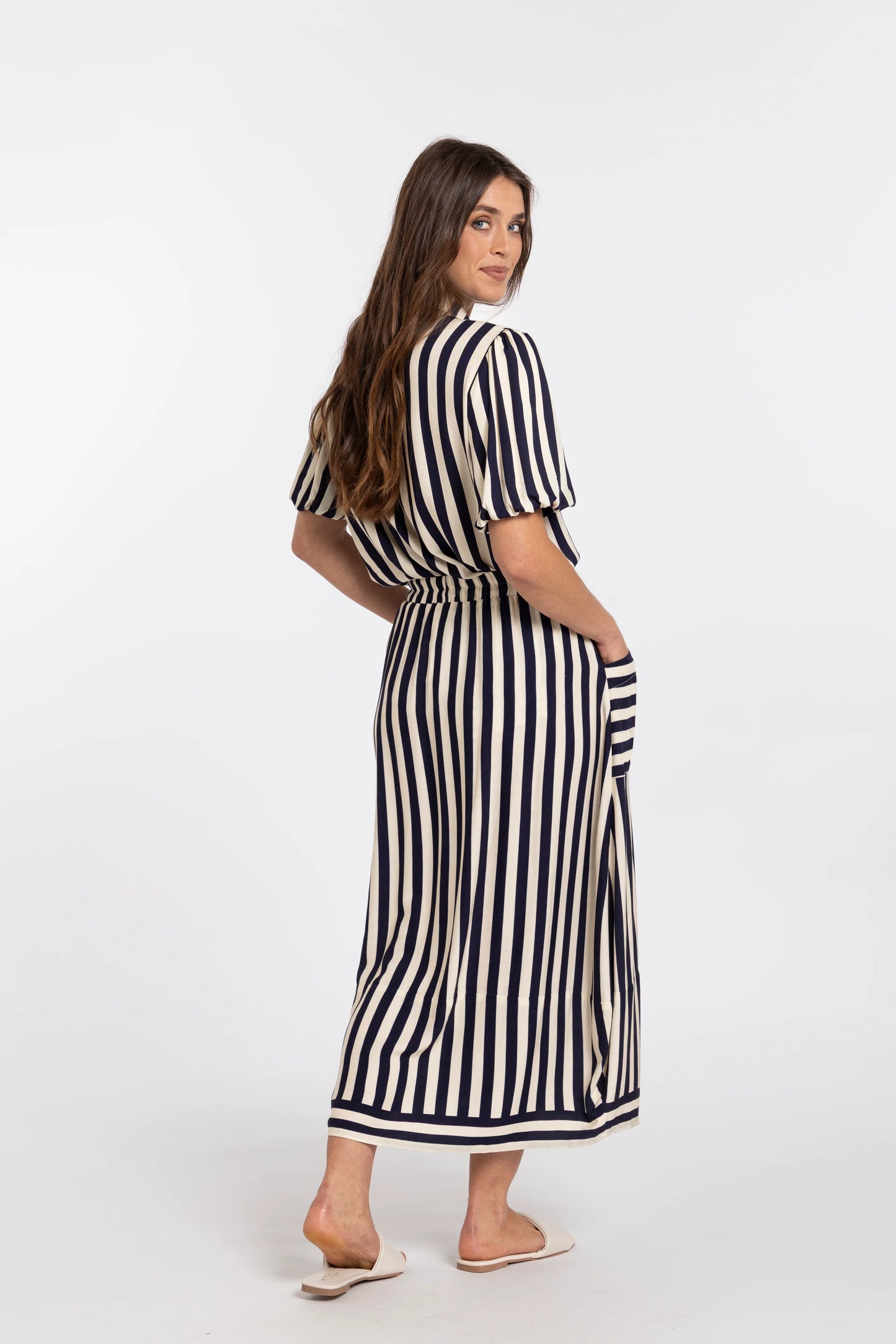MI MOSO TRENLEY SKIRT - NAVY STRIPE