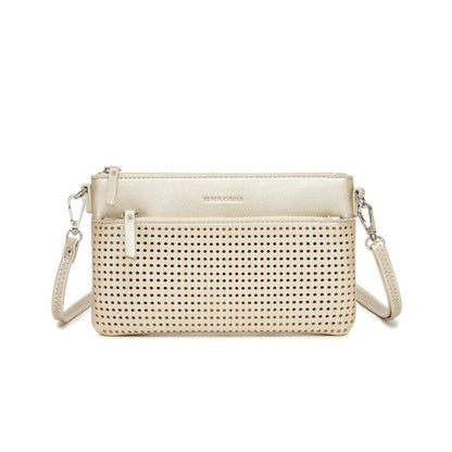 BLACK CAVIAR BAGS - MILLA CROSSBODY/CLUTCH - GOLD