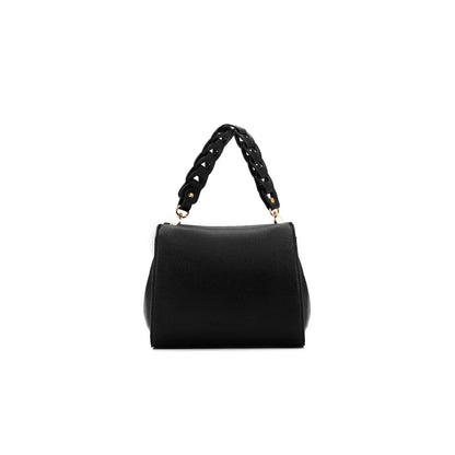 BLACK CAVIAR LUA PLAIT HANDBAG - BLACK