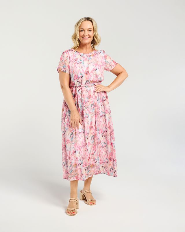 ZAFINA SCARLETT DRESS - FLORAL HAZE