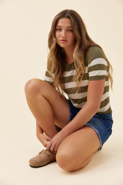 ISLE OF MINE MARCELLE T-SHIRT - OLIVE
