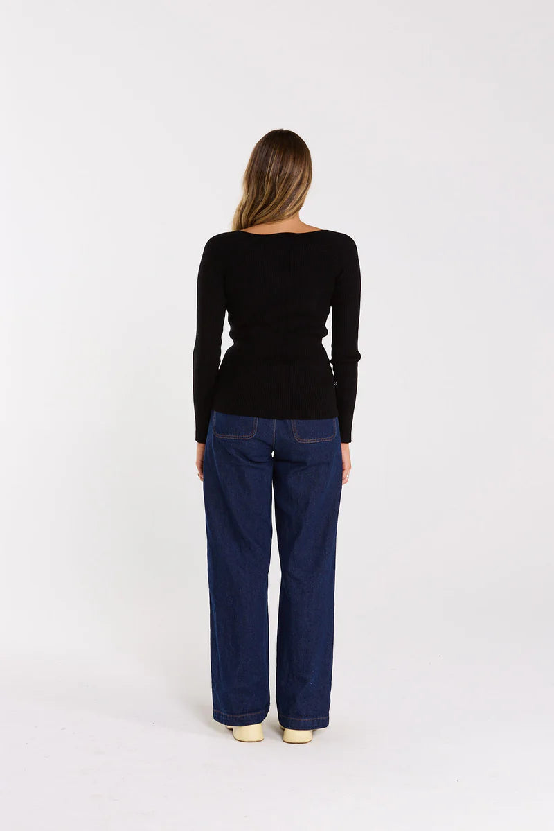 THING THING LOOP LONGSLEEVE - BLACK