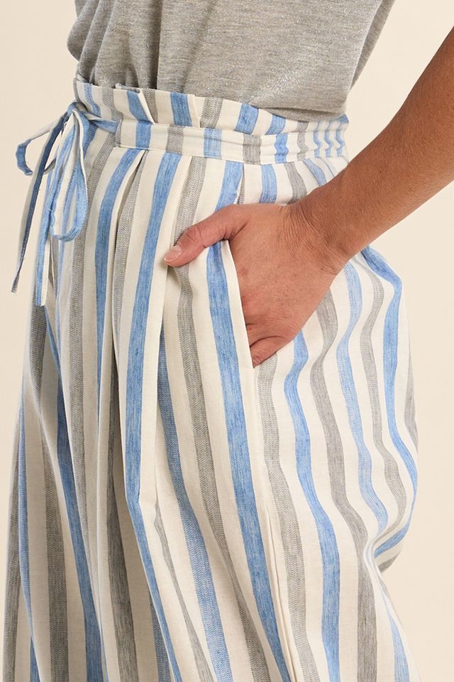 MOLLY BRACKEN WOVEN PANTS - BLUE