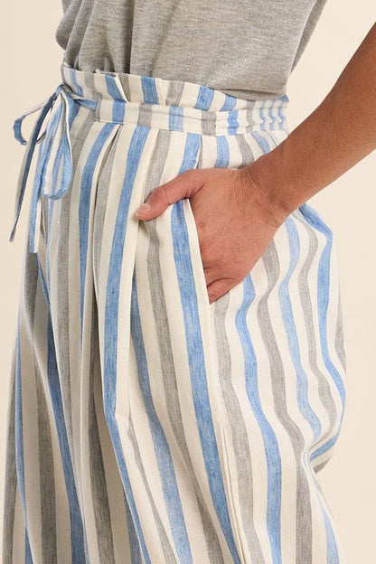 MOLLY BRACKEN WOVEN PANTS - BLUE