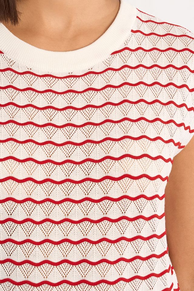 LILI SIDONIO SLEEVELESS SWEATER - RED