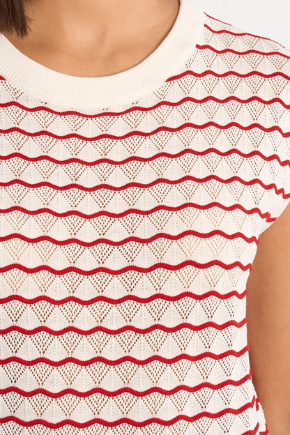 LILI SIDONIO SLEEVELESS SWEATER - RED