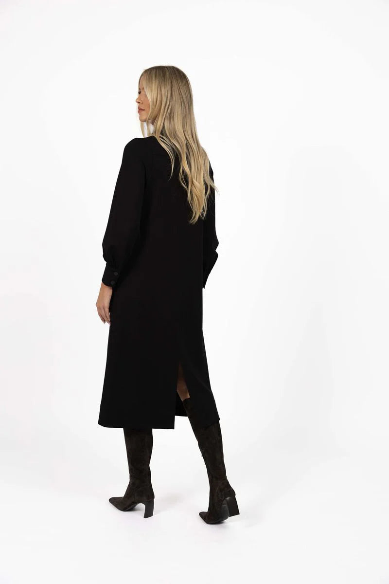 HUMIDITY LIFESTYLE DUNE MIDI DRESS - BLACK