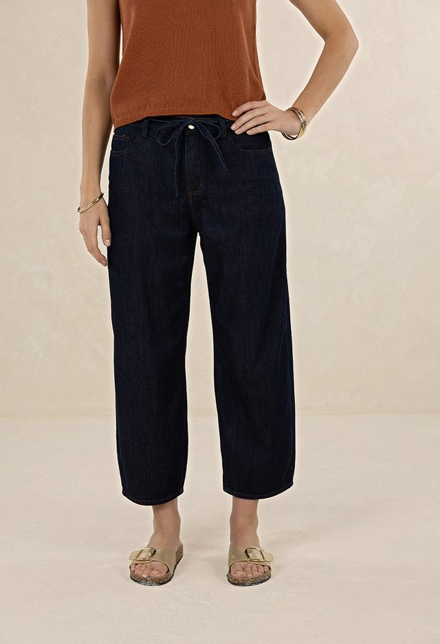 HUMIDITY LIFESTYLE IVY BARREL JEAN - DARK BLUE