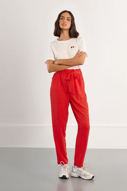 LILI SIDONIO WOVEN PANTS - RED
