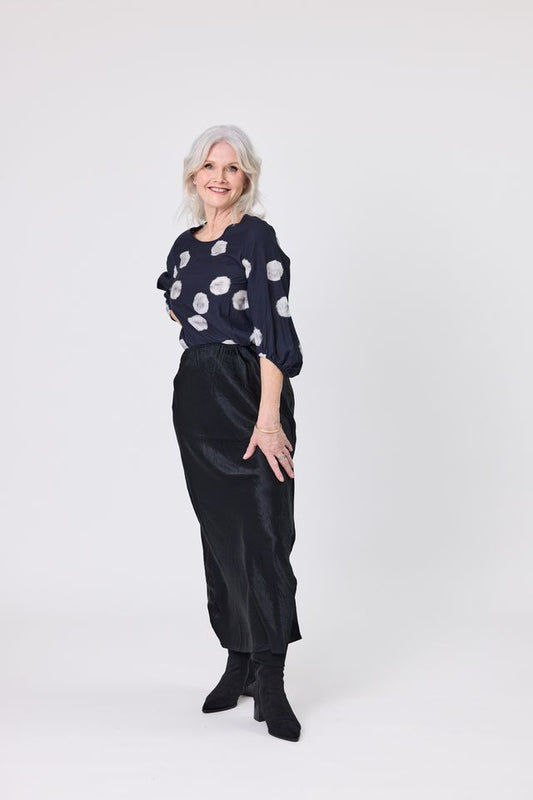 LEMON TREE DESIGN - ANNETTE TOP - BLACK DOT