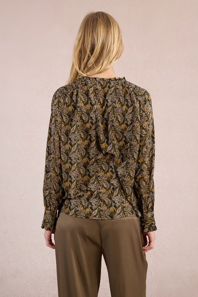 MOLLY BRACKEN WOVEN SHIRT - KHAKI LEIA