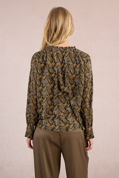 MOLLY BRACKEN WOVEN SHIRT - KHAKI LEIA