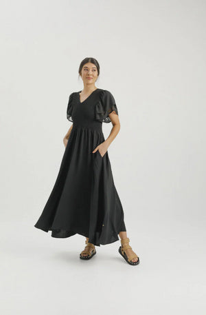 HOME-LEE GWYNETH DRESS - BLACK - HLX887 BLK