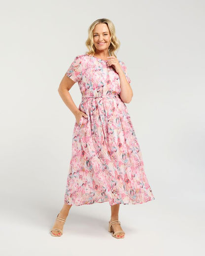 ZAFINA SCARLETT DRESS - FLORAL HAZE