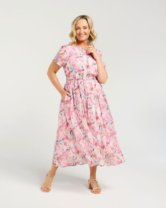 ZAFINA SCARLETT DRESS - FLORAL HAZE