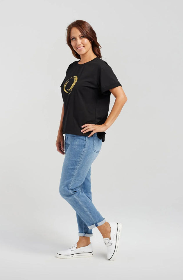 ZAFINA ELODIE T-SHIRT - BLACK - Z1000B