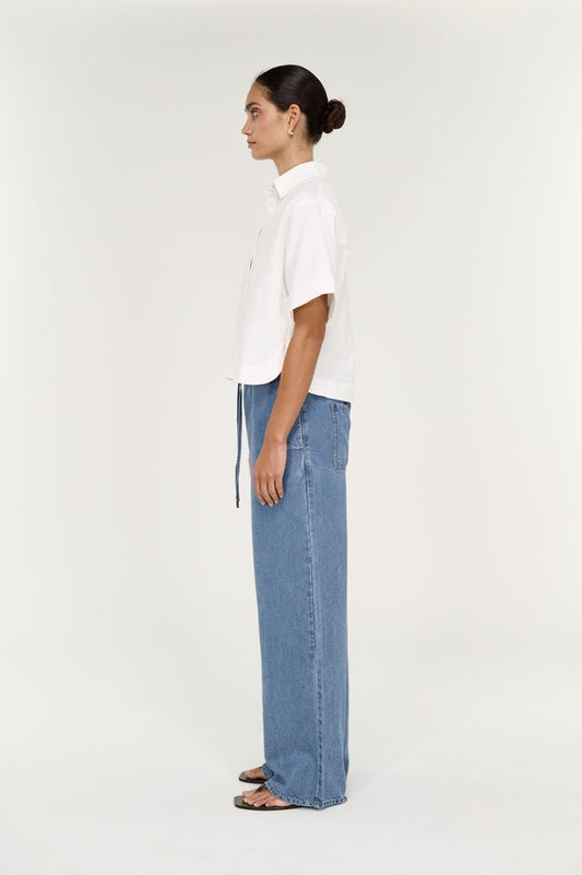 STAPLE THE LABEL TALIA CHAMBRAY RELAXED PANT - CHAMBRAY