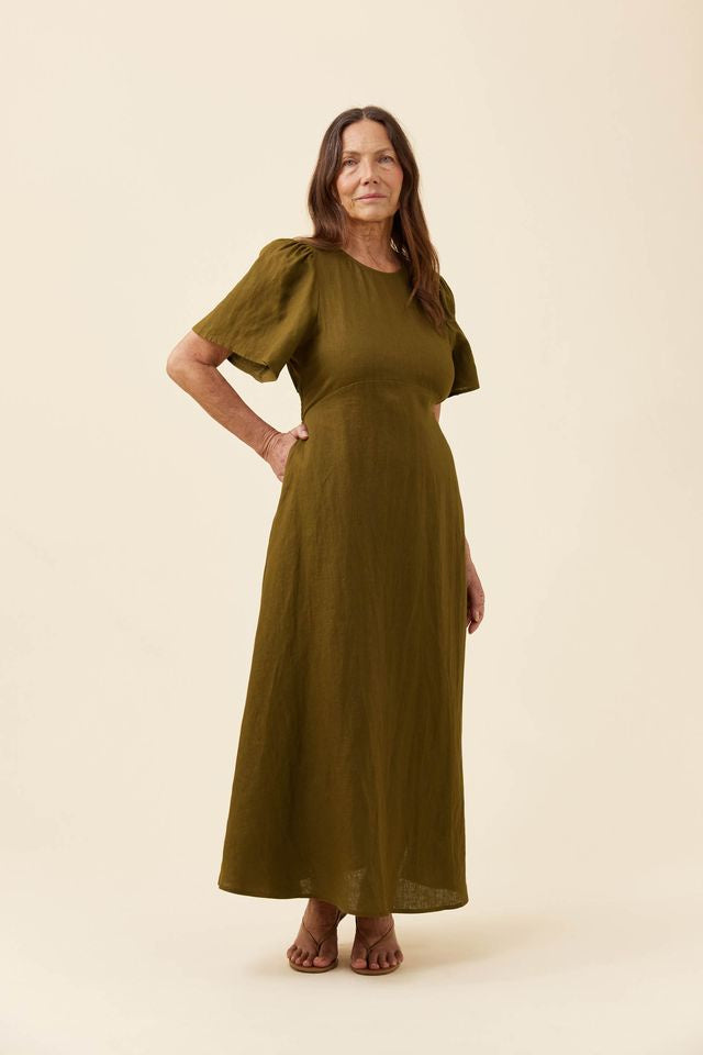 ISLE OF MINE ANITA MAXI DRESS - OLIVE