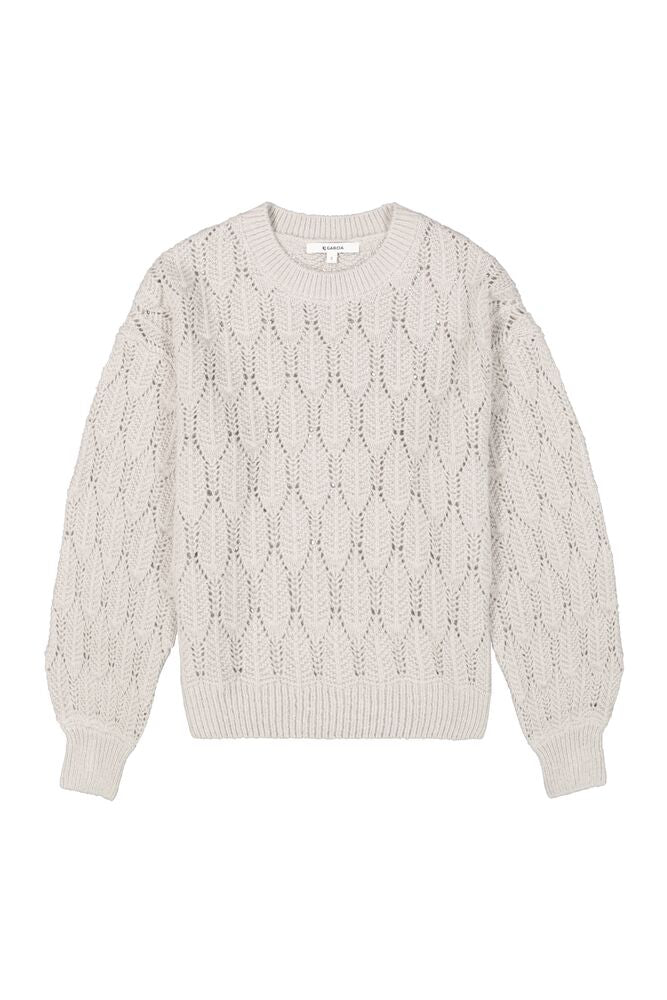 GARCIA CABLE SWEATER - FEATHER GREY