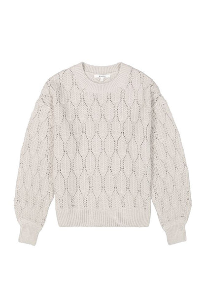 GARCIA CABLE SWEATER - FEATHER GREY