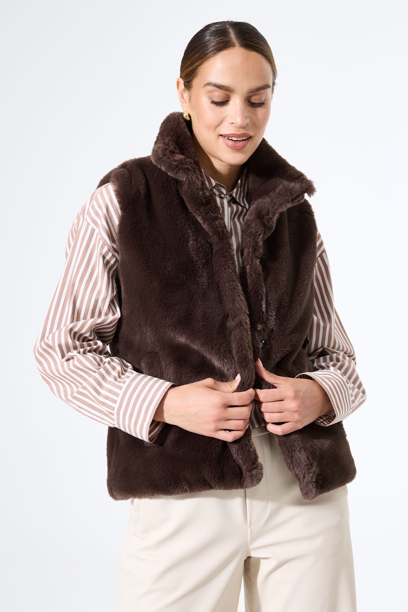 GARCIA OUTDOOR VEST - NIGHT BROWN