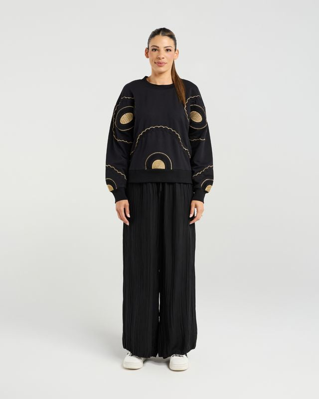 NMBR ROSE MABEL SWEATSHIRT - BLACK