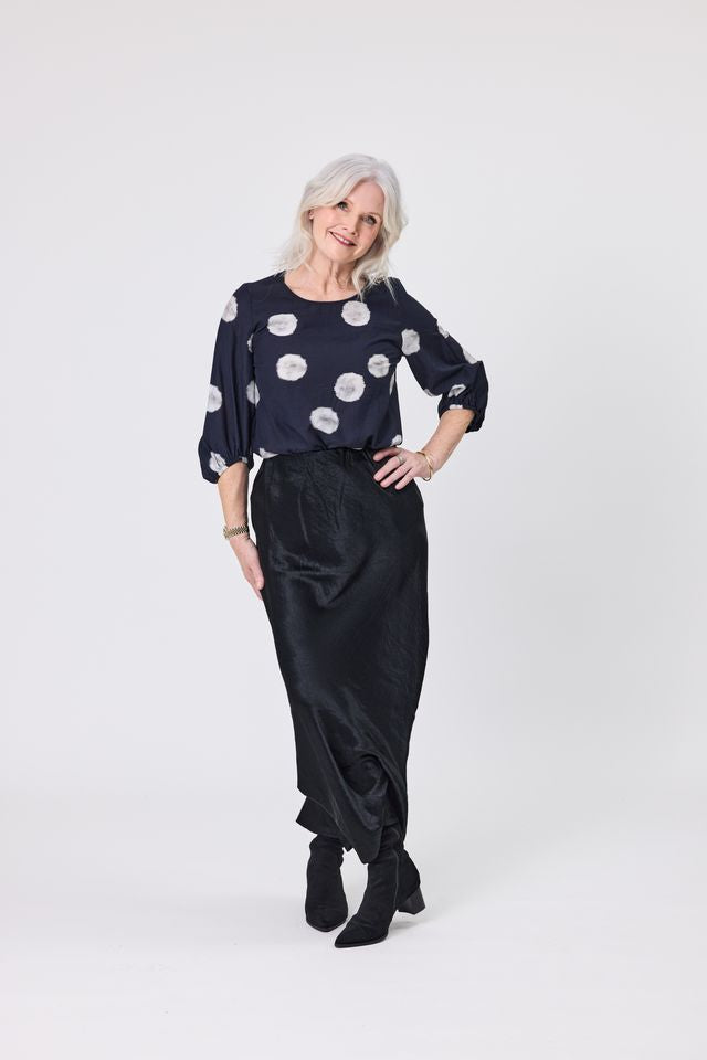 LEMON TREE DESIGN - ANNETTE TOP - BLACK DOT