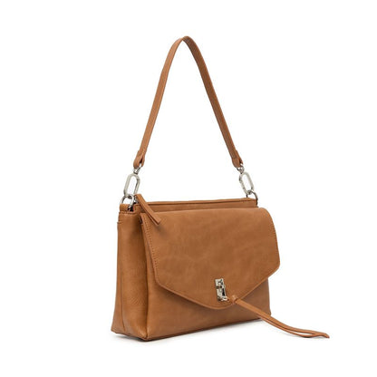 BLACK CAVIAR BAGS - BECKY FLAP CROSSBODY - TAN