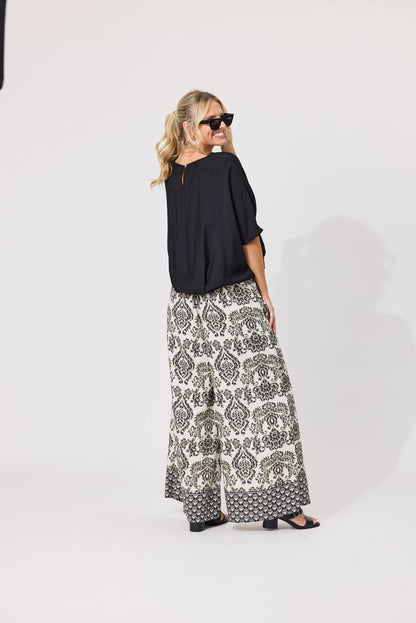 LEMON TREE DESIGN - INDIA PANTS - BLACK PERSIAN