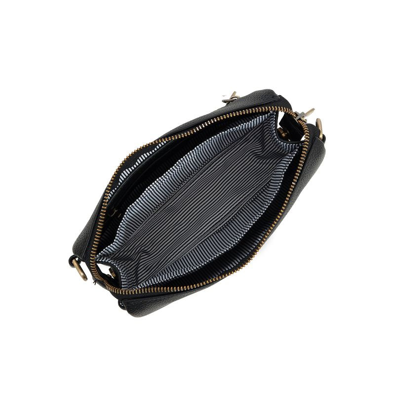 BLACK CAVIAR BAGS - EDIE CROSSBODY - BLACK