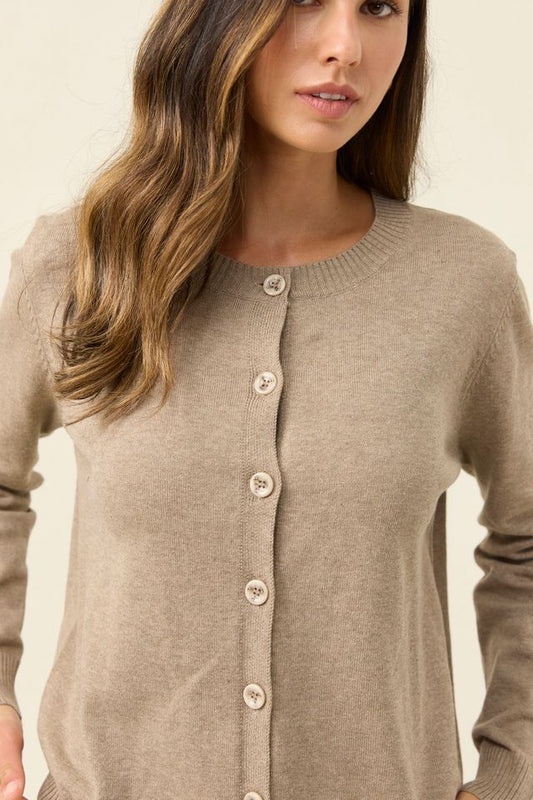 ISLE OF MINE - DARBY CARDIGAN - STONE