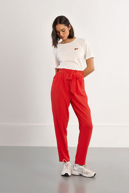 LILI SIDONIO WOVEN PANTS - RED