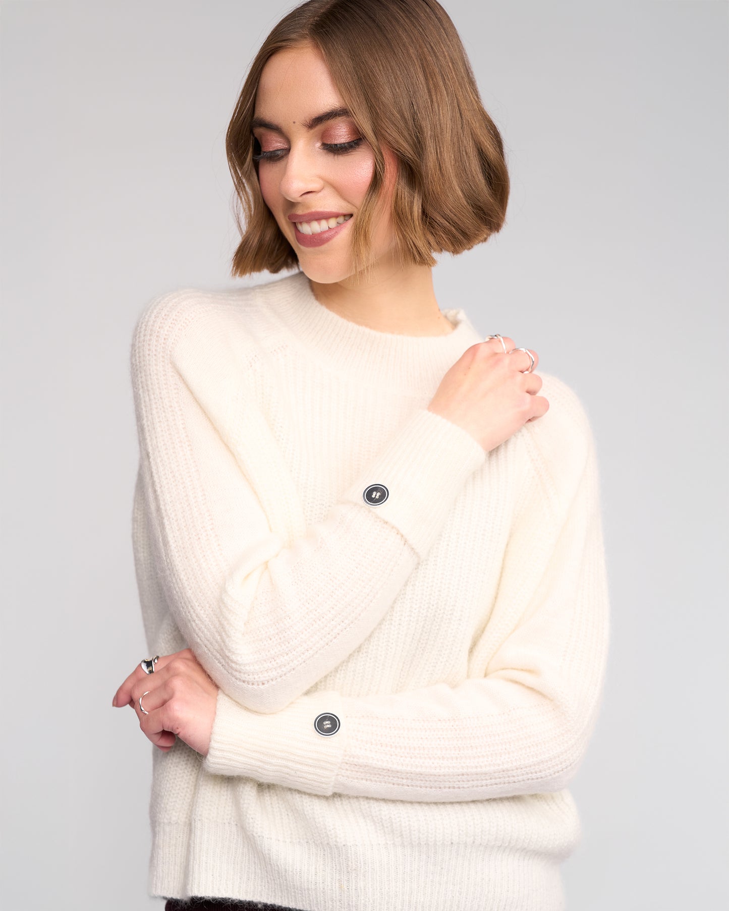 KNEWE MIA SWEATER - WINTER WHITE