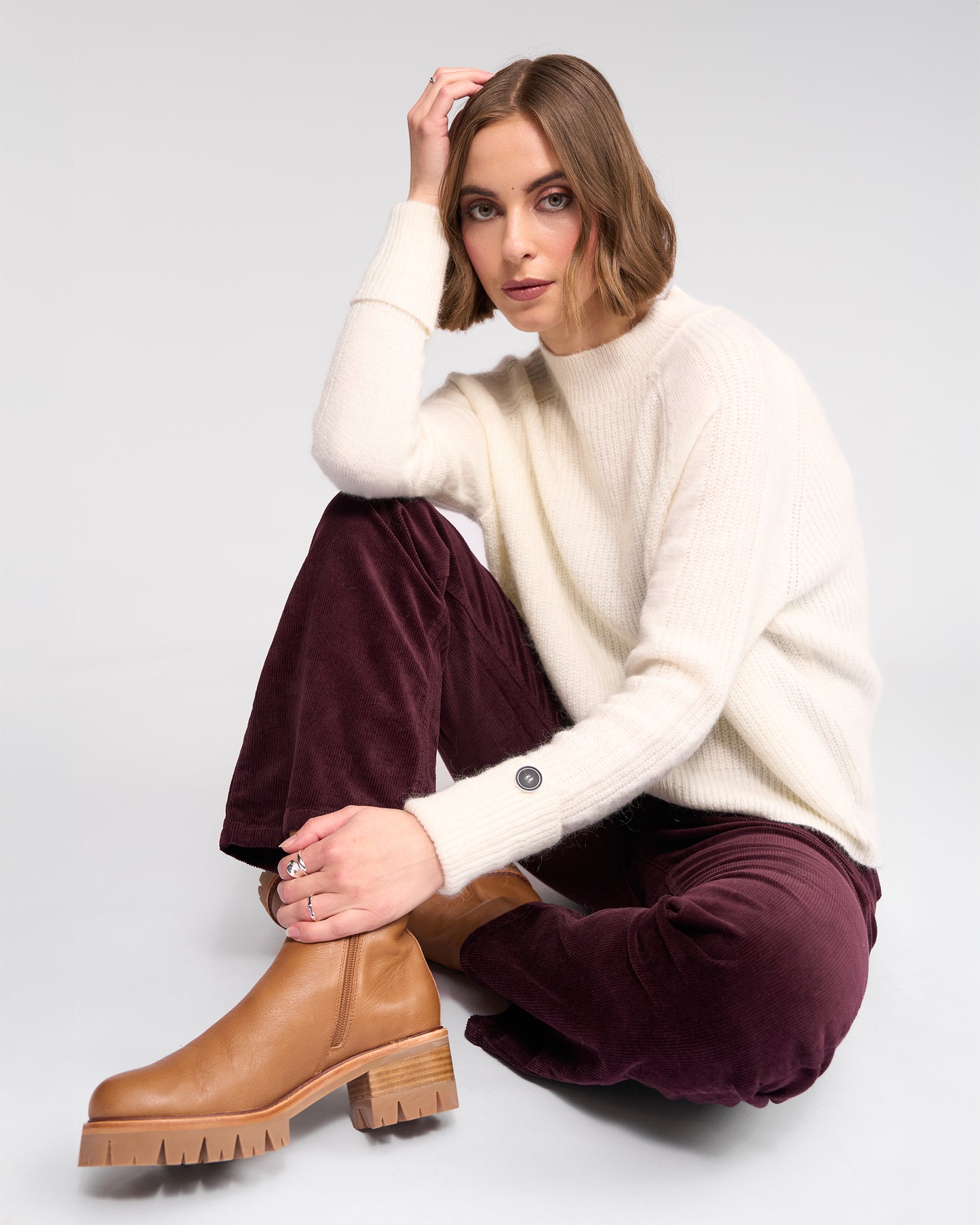 KNEWE MIA SWEATER - WINTER WHITE