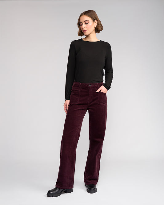 KNEWE DALLAS CORD - RAISIN
