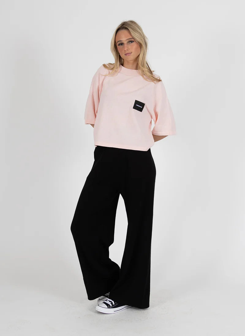 FEDERATION BADGE KNIT TOP - PINK