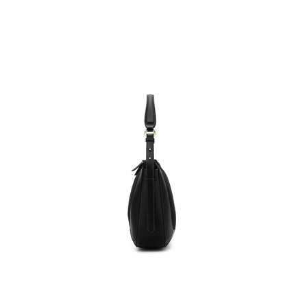 BLACK CAVIAR FLEUR BLACK SUEDETTE TOP HADLE HANDBAG SK-01961