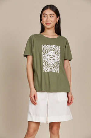 ISLE OF MINE ESME T-SHIRT - OLIVE - 4525607