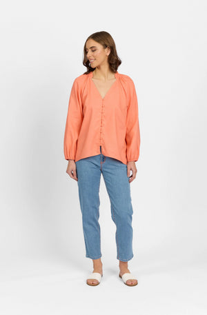 KNEWE PORTIA SHIRT - CORAL - K5084