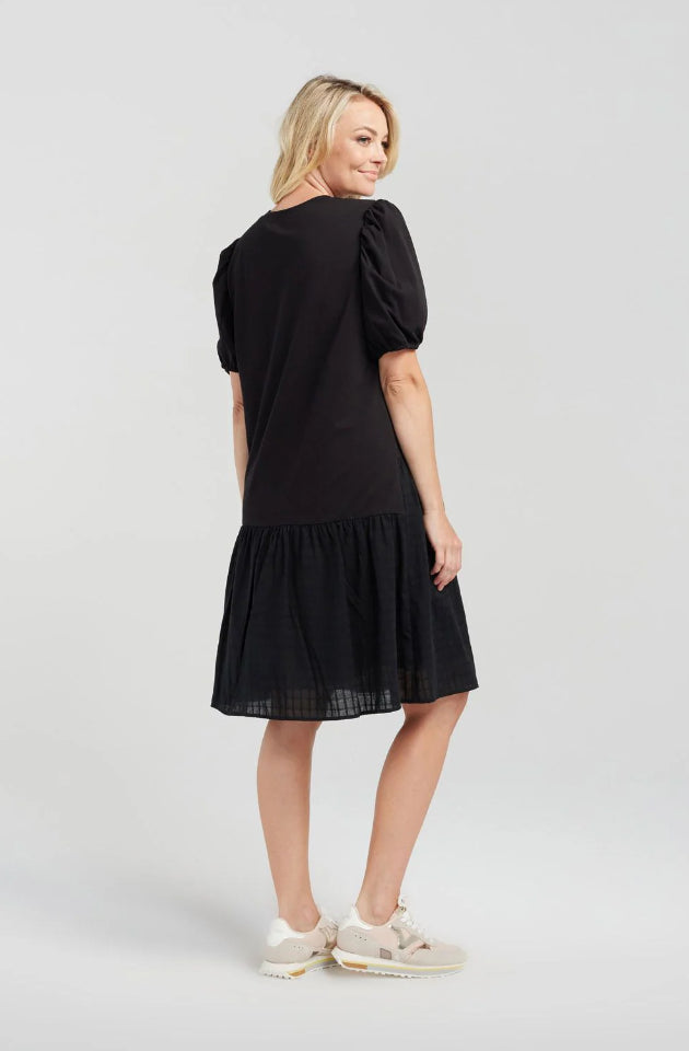 ZAFINA EVELYN DRESS - BLACK - Z1050A