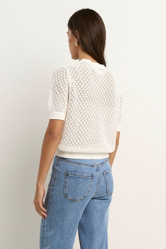 IVY & JACK DAPPLE LACE TEE - IVORY