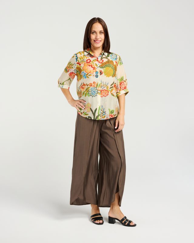 SEDUCE EUGENIE SHIRT - RETRO GARDEN
