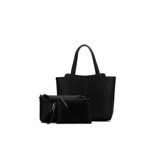 BLACK CAVIAR PENELOPE 3 PIECE HANDBAG - BLACK