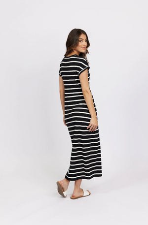 KNEWE PARKER DRESS - BLACK STRIPE - K1047