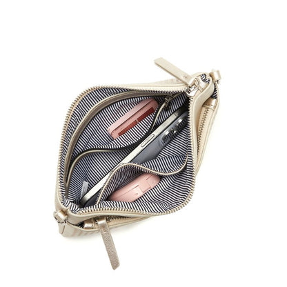 BLACK CAVIAR BAGS - MILLA CROSSBODY/CLUTCH - GOLD