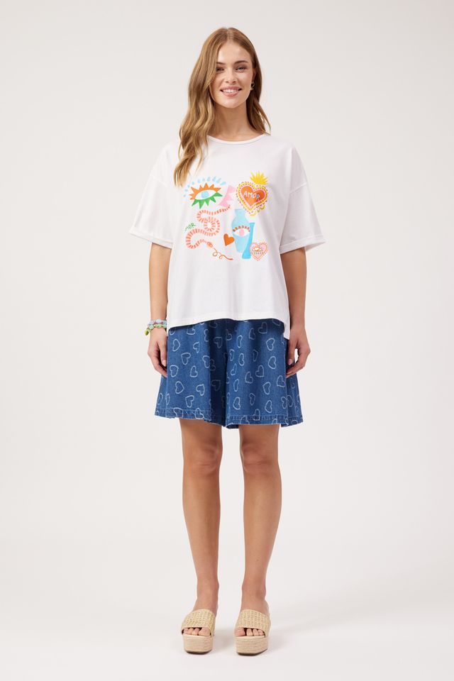 HAVEN MYKONOS GRAPHIC T-SHIRT - WHITE AMOR