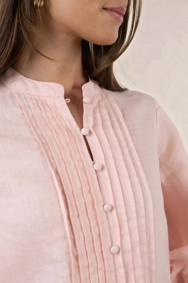 HUMIDITY LIFESTYLE HAZEL BLOUSE - SOFT PINK